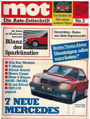 mot Nr 3/1985 7 neue Mercedes 