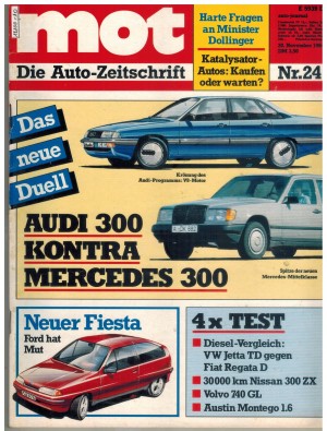 mot Nr. 24/1984 br/> Das neue Duell : Audi 300 kontra Mercedes 300