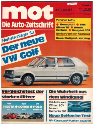mot  Nr. 5/1983  Der neue VW Golf