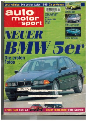 auto motor und sport  Heft 22 /  21. Oktober 1994