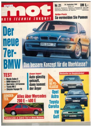 mot 21/1992 Der Neue 7er-BMW