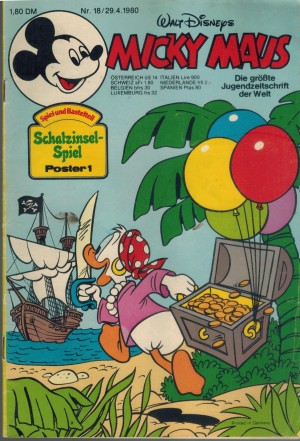 Micky Maus Nr. 18/1980 Donald Duck - Ein schmaehliches Ende ONKEL DAGOBERT - Sesam oeffne Dich MICKY MAUS - Angriff aus dem Weltraum 