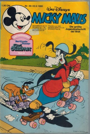 Micky Maus Nr. 39/1980 DONALD DUCK - Panzerknacker am Werk MICKY MAUS - Echt Meissner  MADAM MIM - Der verhexte Golfkurs