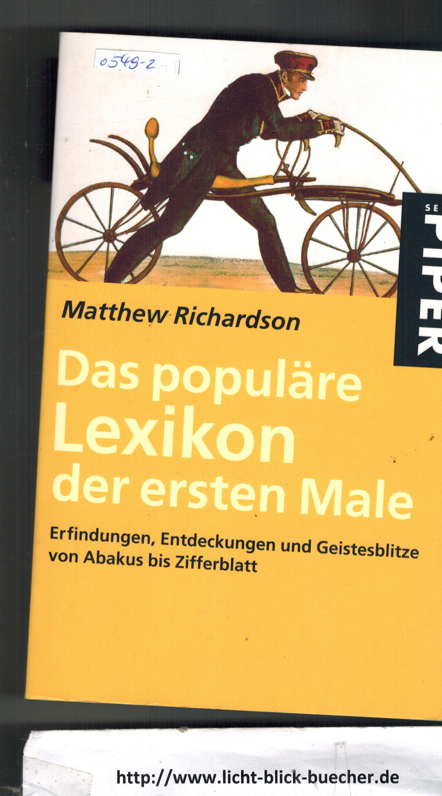 Das populaere Lexikon der ersten Male  Matthew Richardson