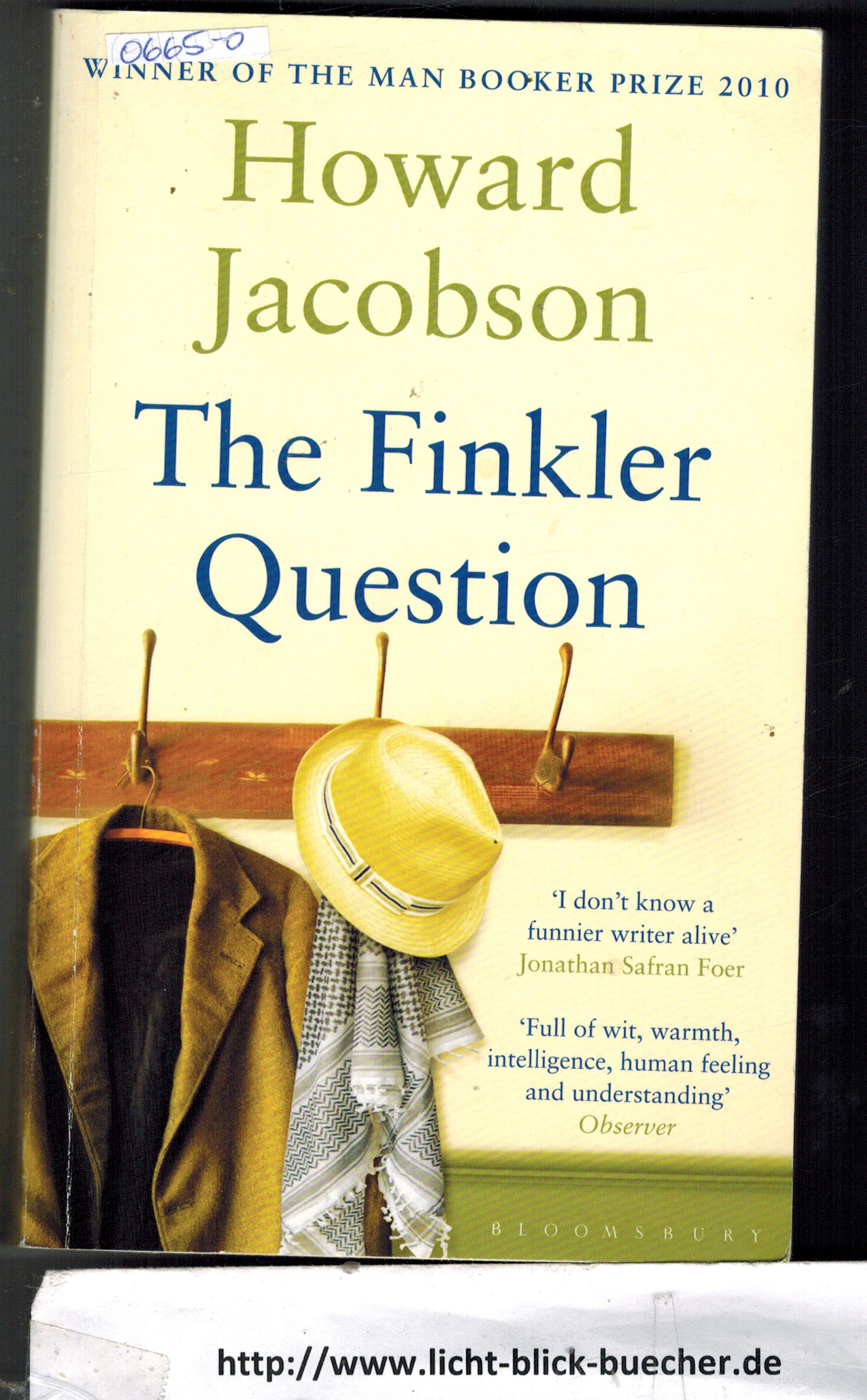 The Finkler Question  Howard Jacobson