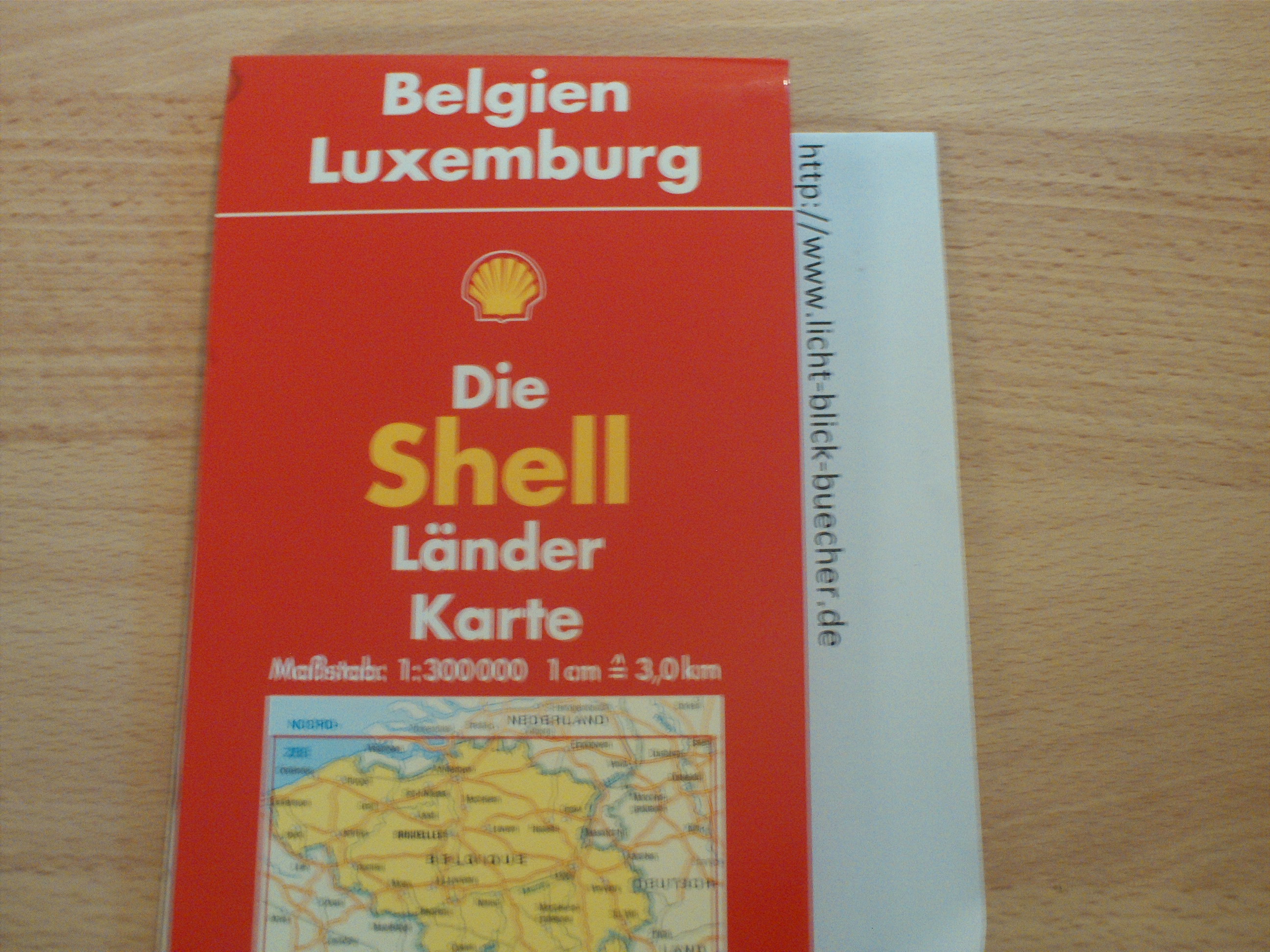 Die Shell Laenderkarte Belgien / Luxemburg Massstab 1:300000