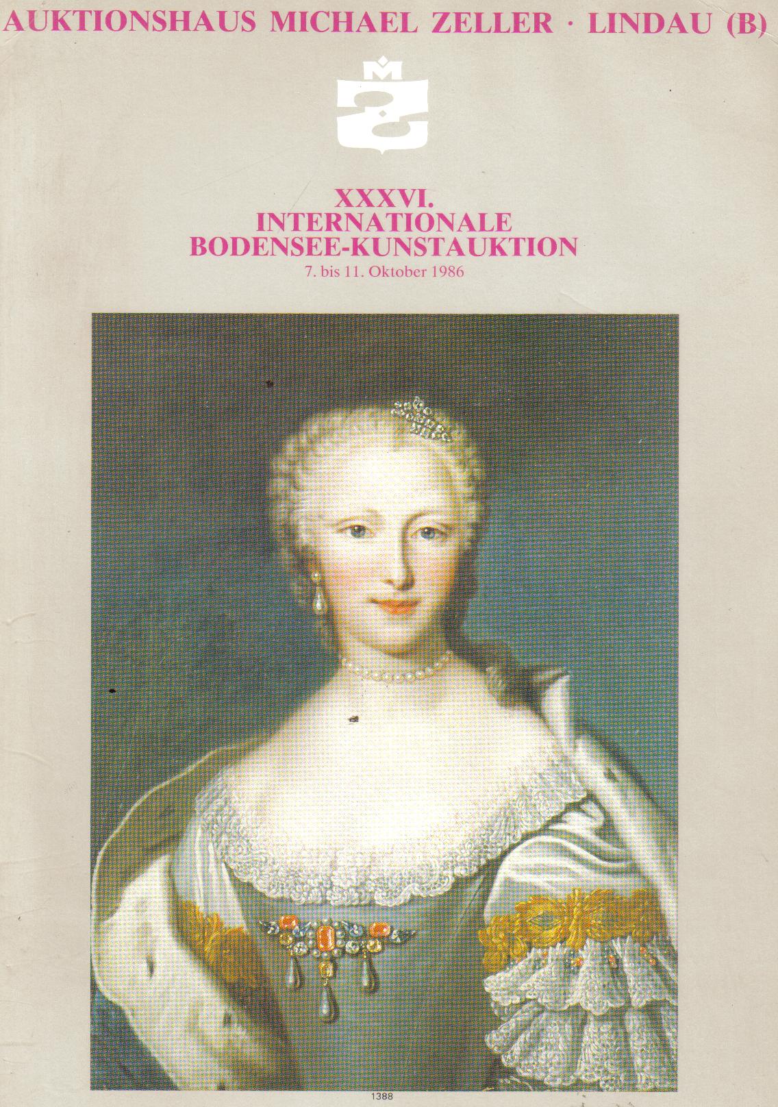 XXXVI. internationale Bodensee-Kunstauktion 7-11Oktober 1986