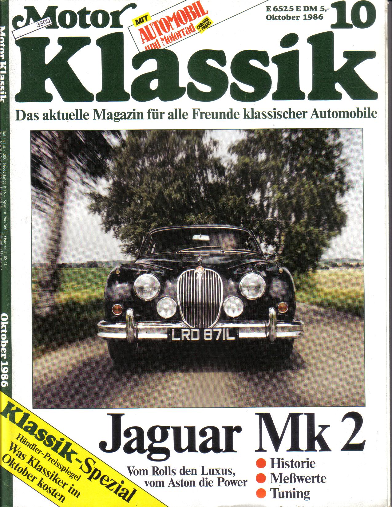 Motor Klassik  10 / 1986