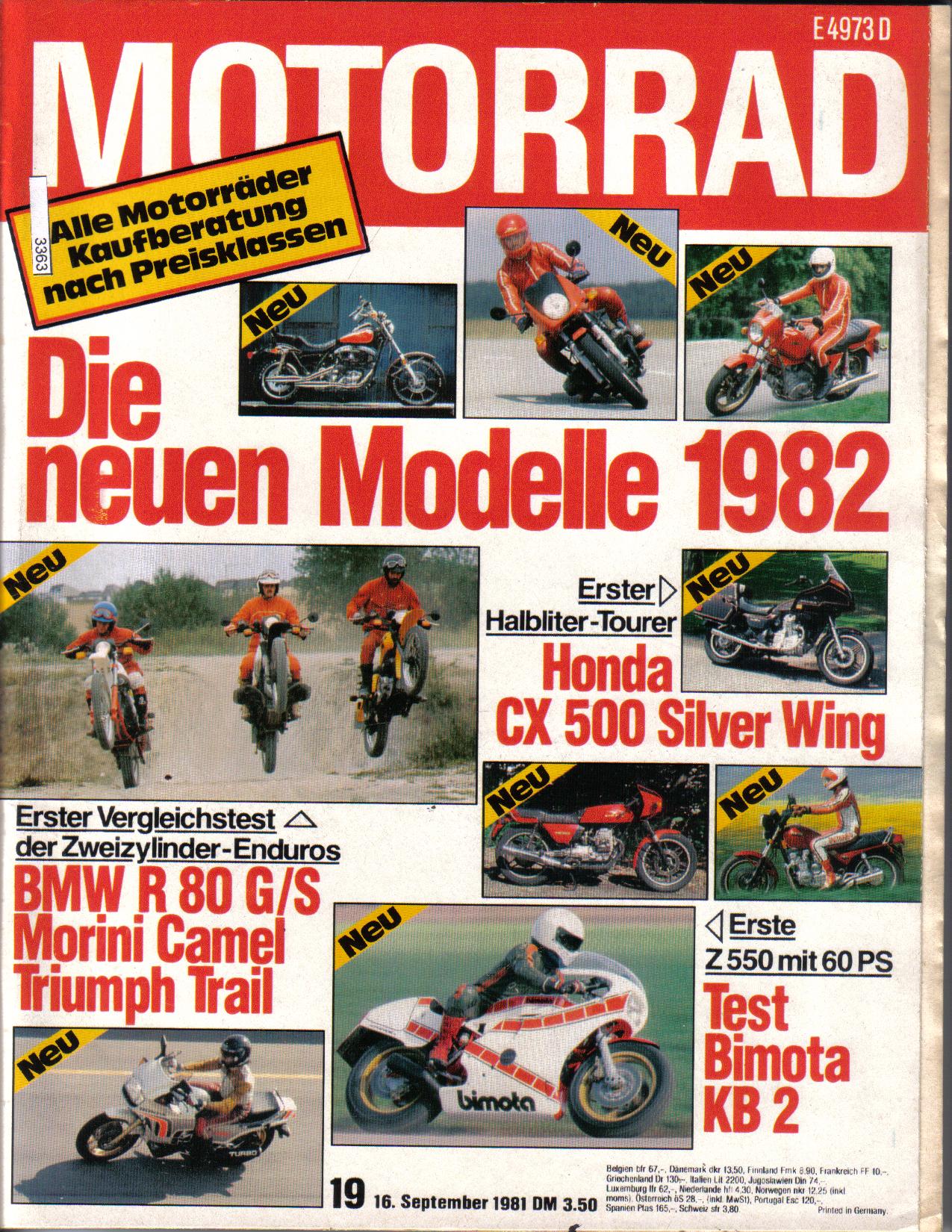 Motorrad  Nr 19     16.September 1981