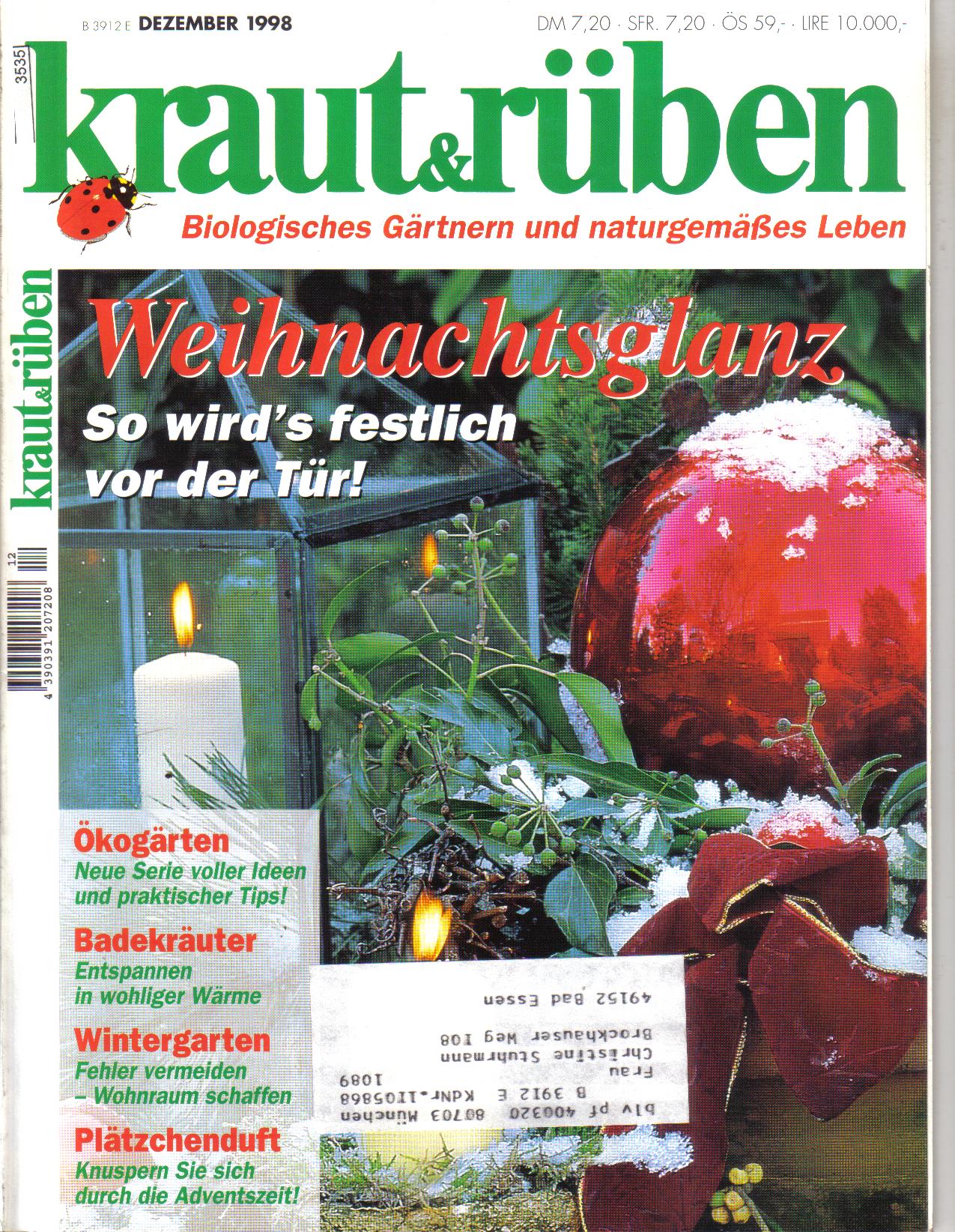 kraut & rueben  Dezember 1998