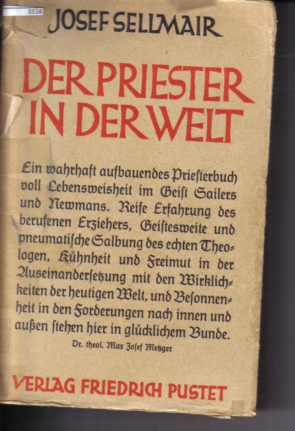 Der Priester in der WeltJosef Sellmaier