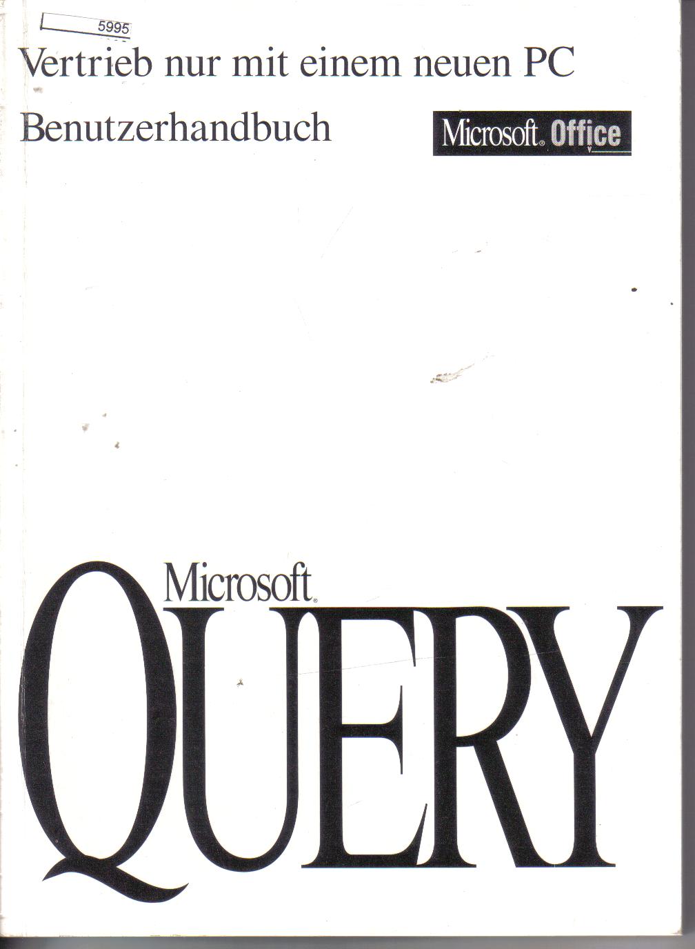 Microsoft  QUERY  Benutzerhandbuch
