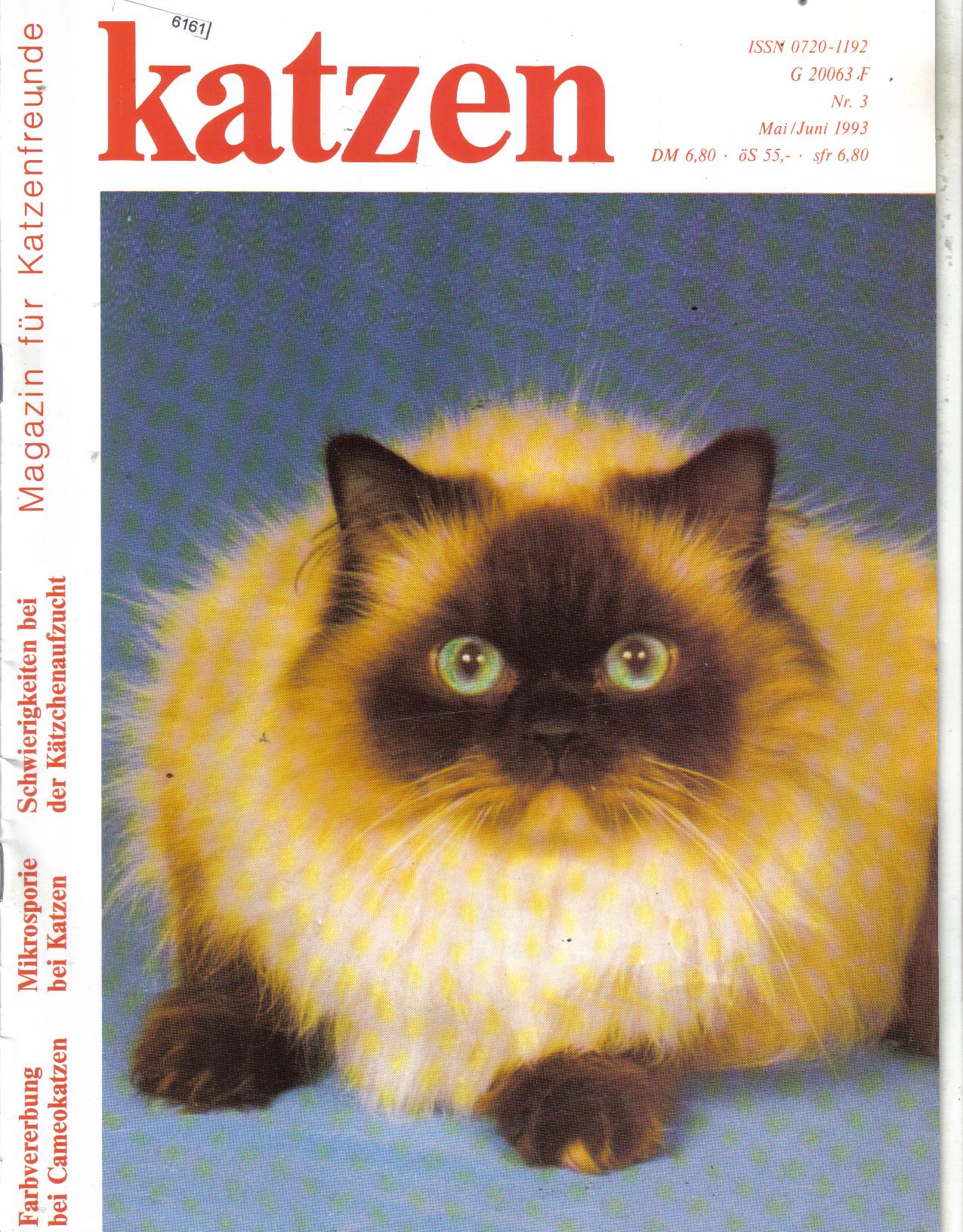 katzen Nr 3 / 1993Magazin fuer Katzenfreunde