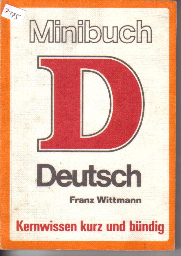 minibuch deutsch FRANZ WITTMANN