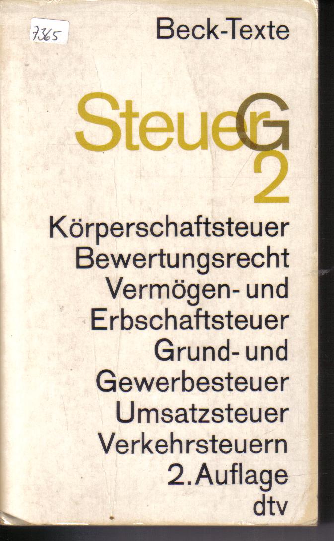 SteuerG 2--2. Auflage  --- dtv