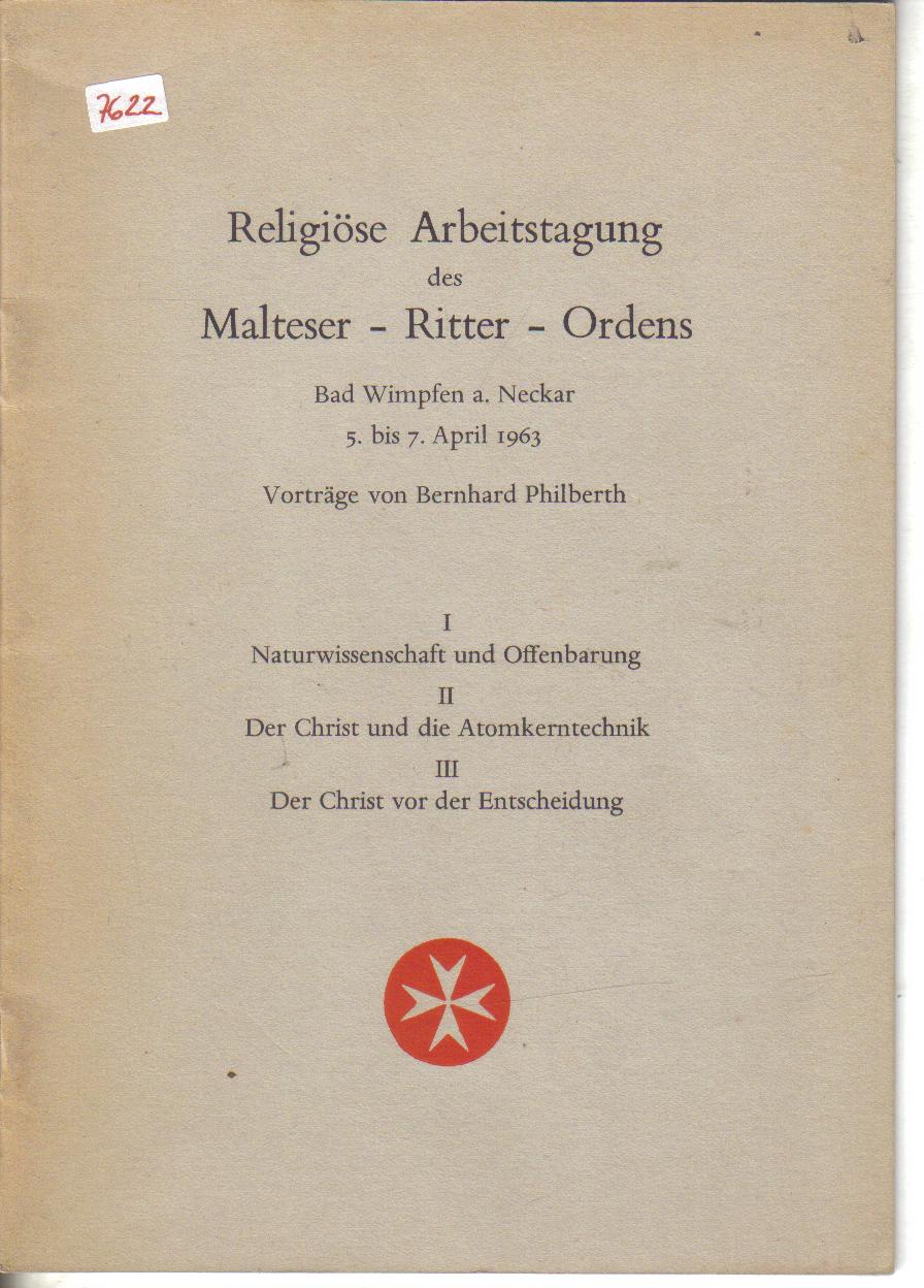 Religioese Arbeitstagung des Malteser -Ritter-Ordens  Bad Wimpfen am Neckar  1963