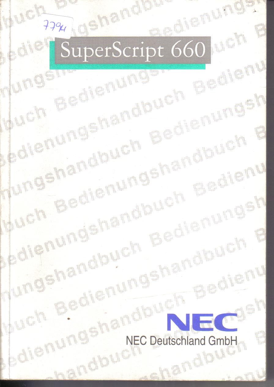 Super Script 660NEC Deutschland GmbH