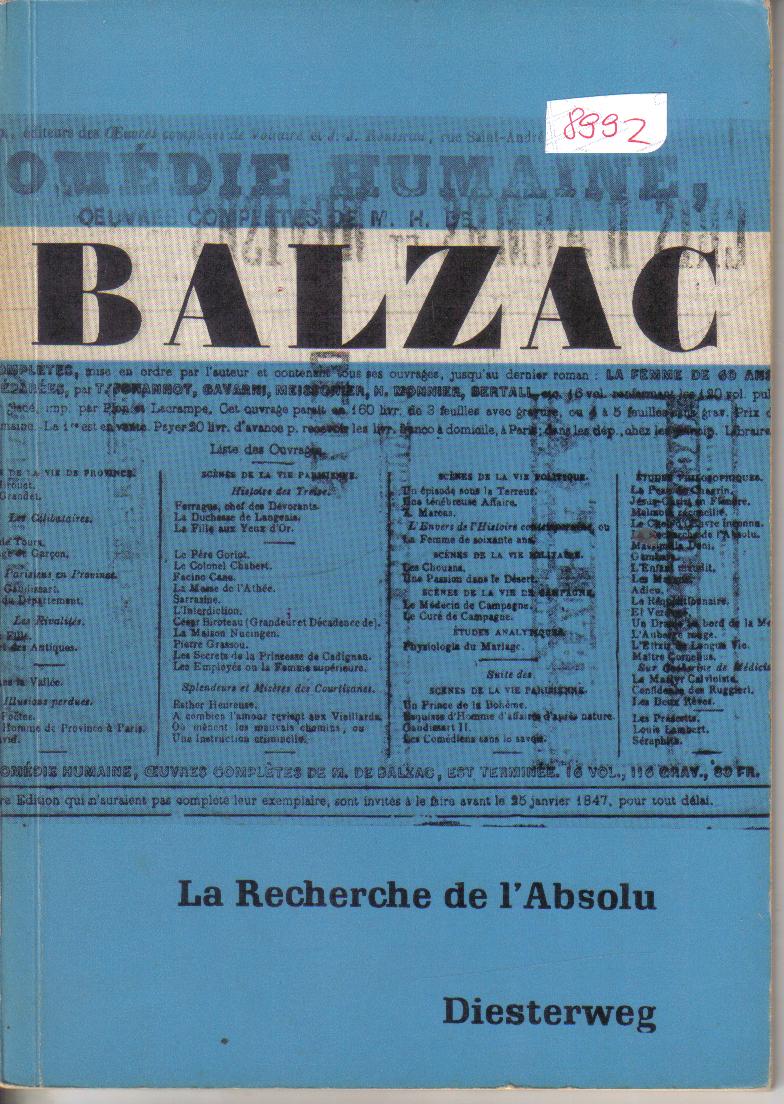 La Recherche de l`AbsoluHonore de Balzac